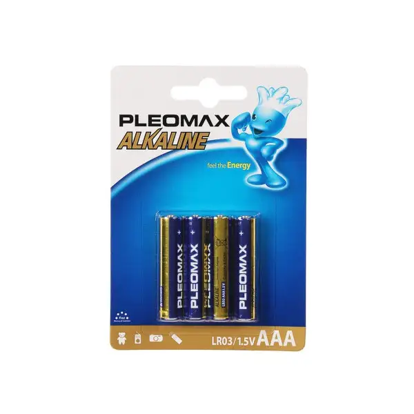 Батарейка алкалиновая AAA, 1.5В, 4 шт