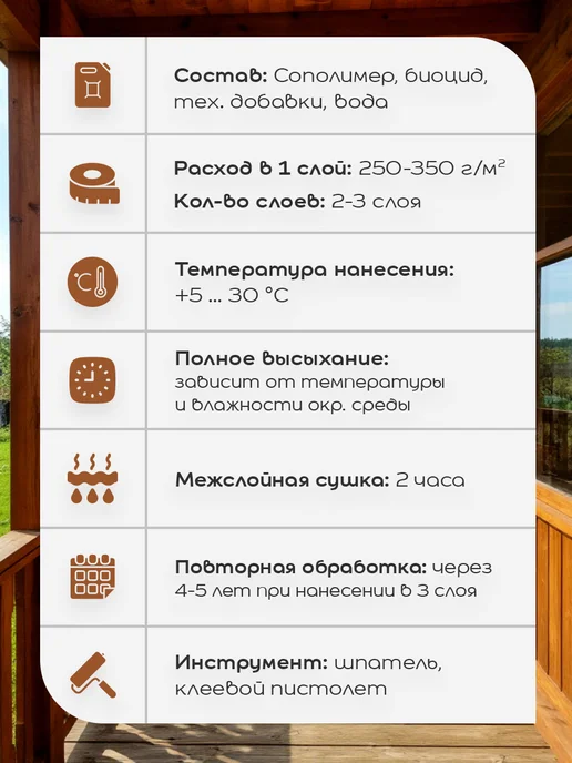 Neomid TOR PLUS состав для защиты торцов древесины (5л), 5 л, фото 5