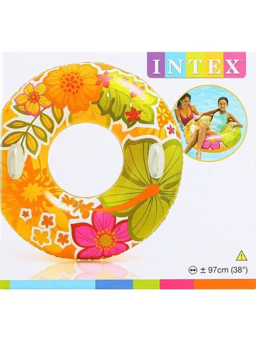 Intex Надувной круг "Узоры" для купания, 97 см, от 9 лет, микс, вариант, фото 8