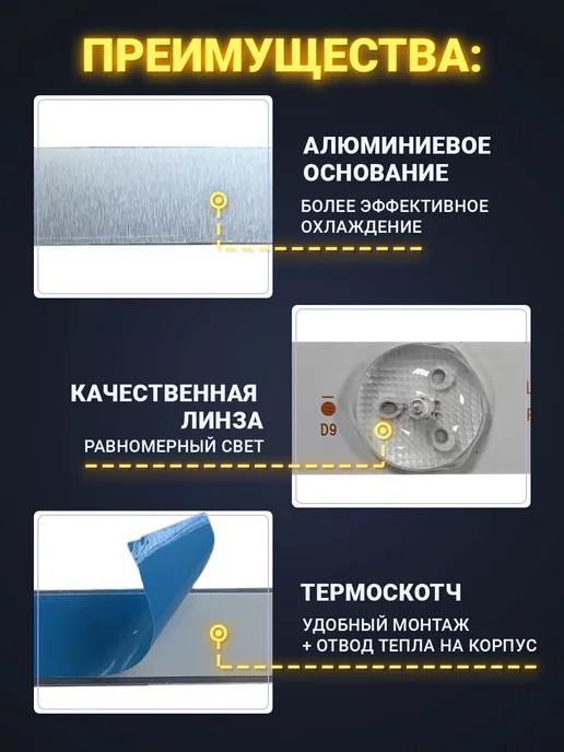 Zipov Подсветка LED315D10-ZC14-01 (D) 02 03 для ТВ Mystery, вариант, фото 2