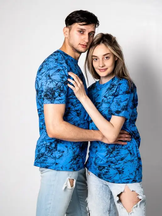 JORKASTYLE Футболка базовая хлопок с принтом, синий, фото 5