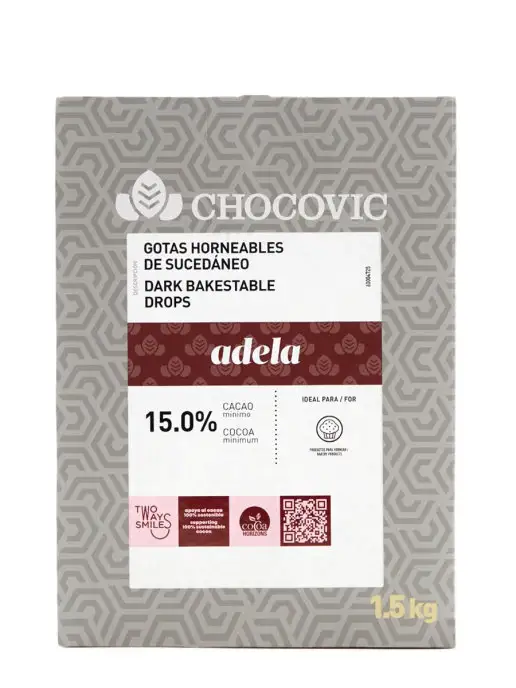 Chocovic Термостабильные капли из глазури Adela какао 15% 1,5кг, 1,5 кг, фото 7
