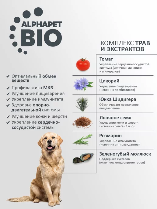 Сухой корм AlphaPet для собак, крупные, говядина, 12 кг, фото 6