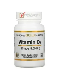 Vitamin D3 (Витамин Д3), 5000 МЕ, 90 кап California Gold Nutrition 77501488 купить за 683 ₽ в интернет-магазине Wildberries