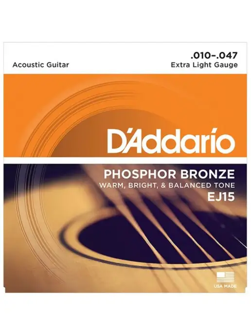 D'Addario Струны для акустической гитары 10-47, фосфорная бронза