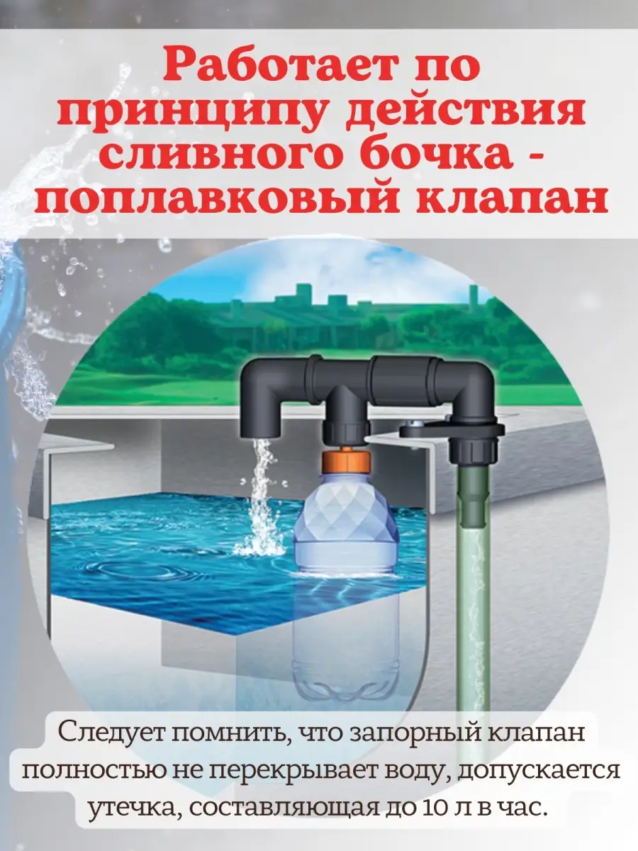 Автоматический Регулятор уровня воды в баке для полива Благодатное  земледелие 77726622 купить за 379 ₽ в интернет-магазине Wildberries