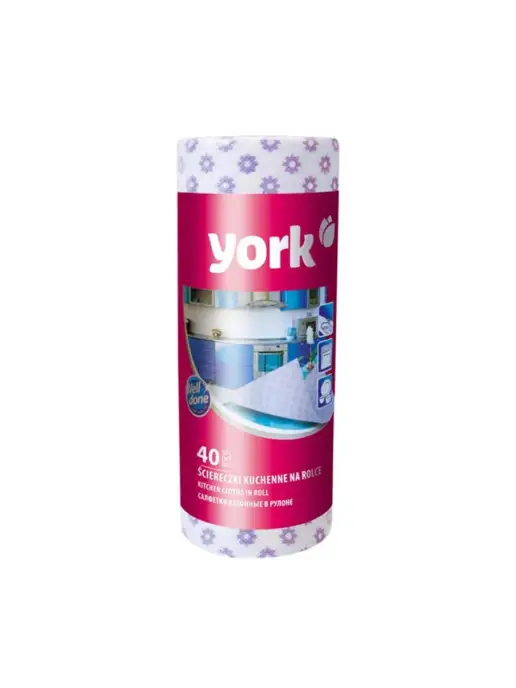 YORK Салфетки в рулоне Премиум 40 шт 25 х 40 см, 25x40 см, 40 шт, фото 5