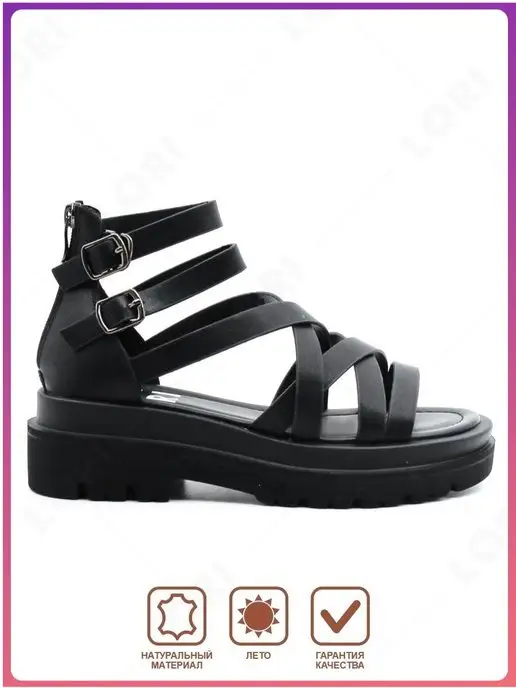Beon Wear Босоножки летние на платформе, черный, фото 3