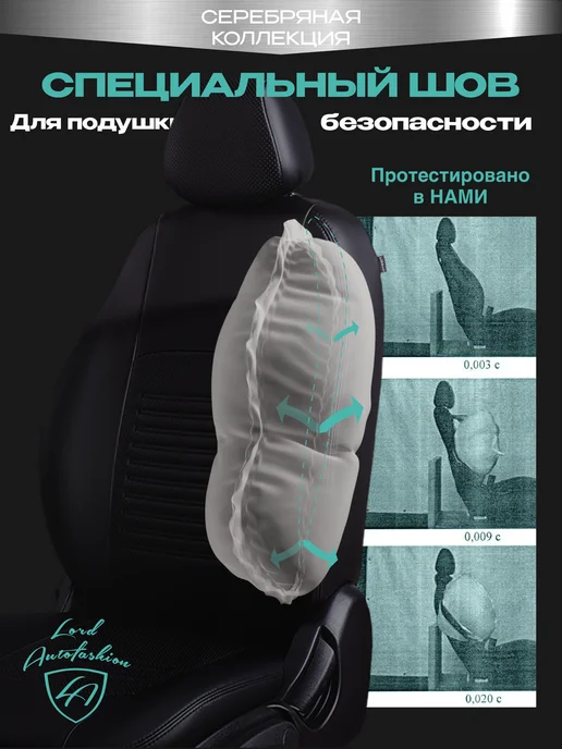 Lord Autofashion Чехлы на сиденья для Renault Logan-1 Логан экокожа ТСТ, черный, фото 5
