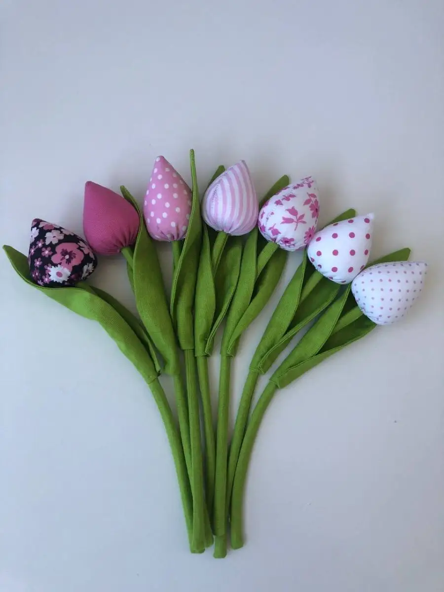 Тюльпаны из ткани: всегда свежий букет цветов к 8 марта