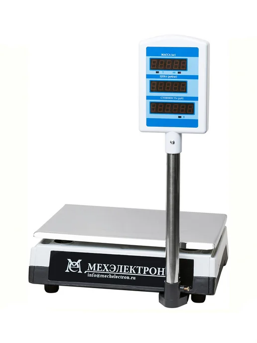 Мехэлектрон Торговые весы со стойкой ВР 4900-15 05 (до 15 кг, LED), 15 кг, фото 7