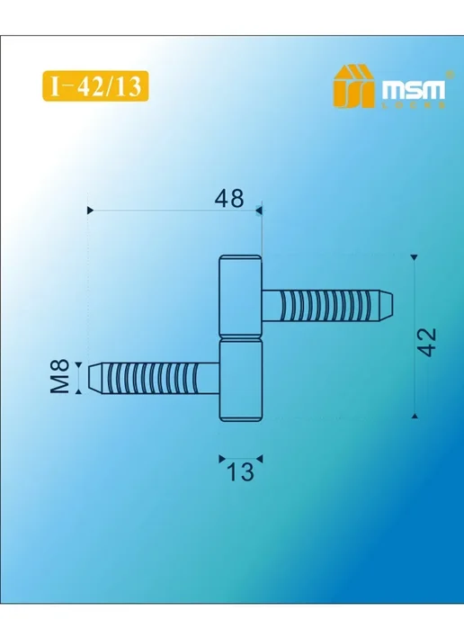 MSM Locks петля дверная ввертная I 42 белый, белый, фото 2