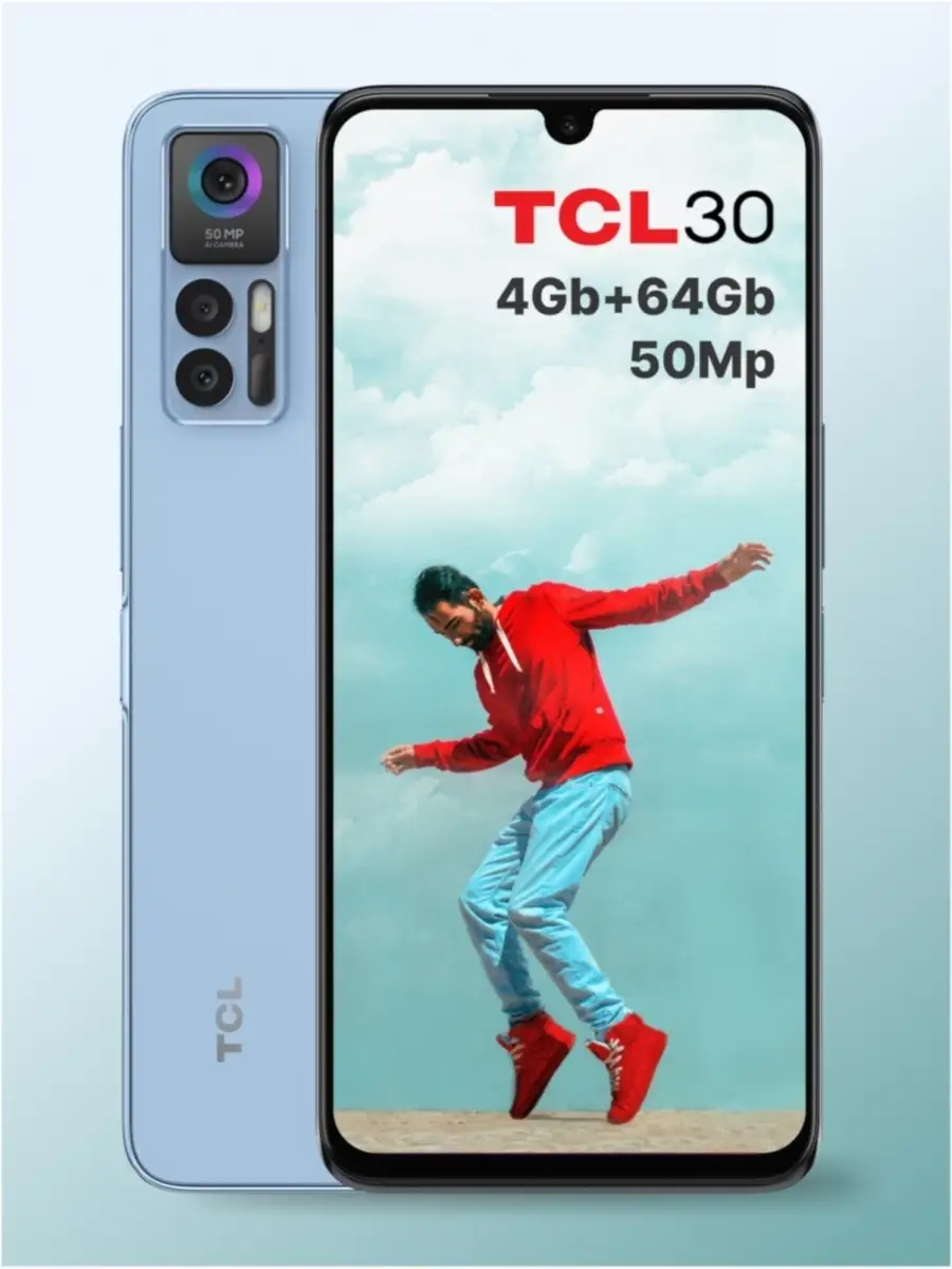 Смартфон TCL 30 4+64 Гб, голубой TCL 78263146 купить в интернет-магазине  Wildberries