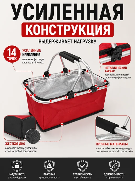 LVD Rest Корзина для пикника складная термосумка, вариант, фото 5