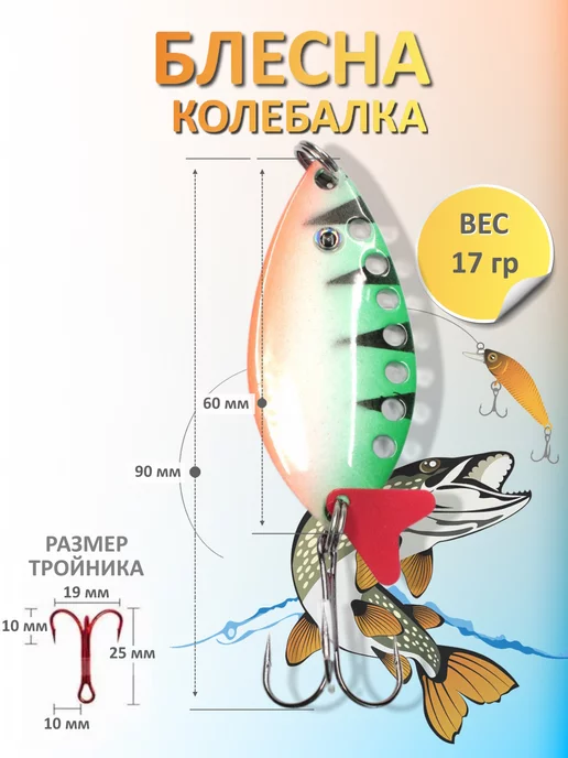 Блесна Кольская Мини - купить с доставкой по России в интернет-магазине Рыбаклев