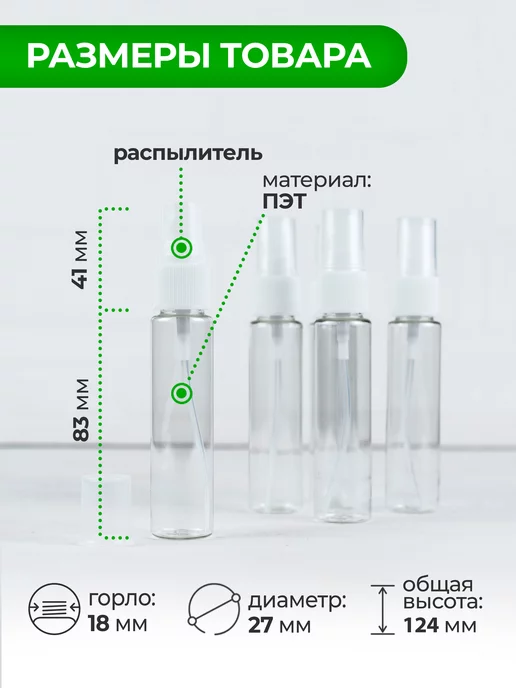 Лемун Флакон косметический мини спрей 30 мл дорожный набор, 30 мл, фото 2