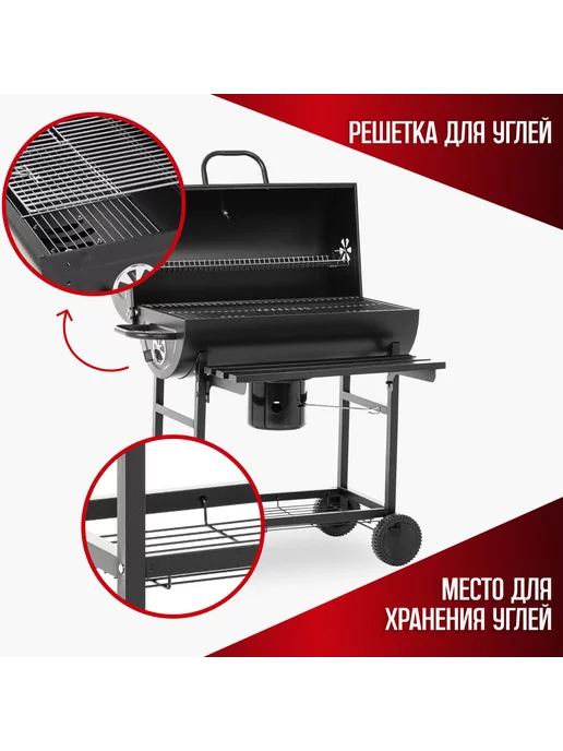 Green Glade Гриль угольный мангал барбекю уличный усиленный корпус 11100, зеленый, фото 5
