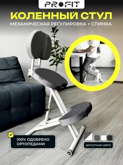 Коленный стул ортопедический со спинкой ProFit Factory 78306422 купить за 4 893 ₽ в интернет-магазине Wildberries
