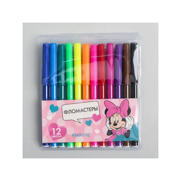 Набор фломастеров Minnie 12 цветов Минни Маус Дисней