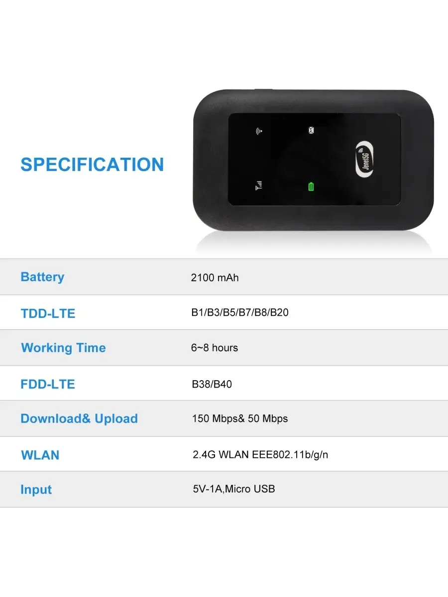 Карманный Wi-Fi роутер MF800 4G Lte точка доступа MiRLTE 78327440 купить в  интернет-магазине Wildberries