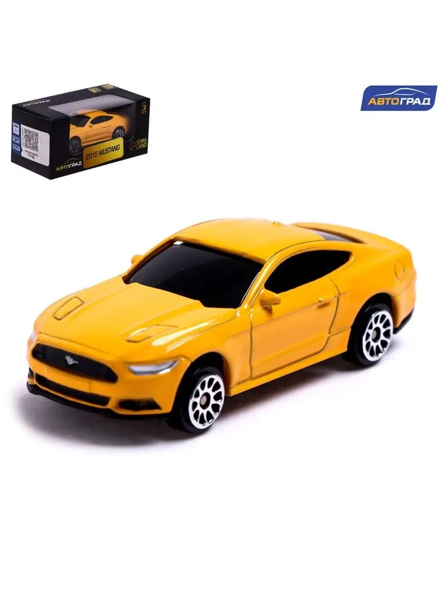 Машина металлическая FORD MUSTANG, 1:64, цвет жёлтый RecoM 78540485 купить  за 806 ₽ в интернет-магазине Wildberries