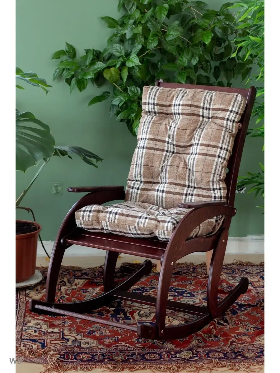 Деревянное кресло-качалка Wave_599 353-599 с мягким сиденьем