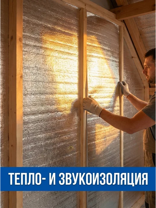 Утеплитель для пола и стен 3 мм, теплоизоляция, 30 м², 30 м, фото 5