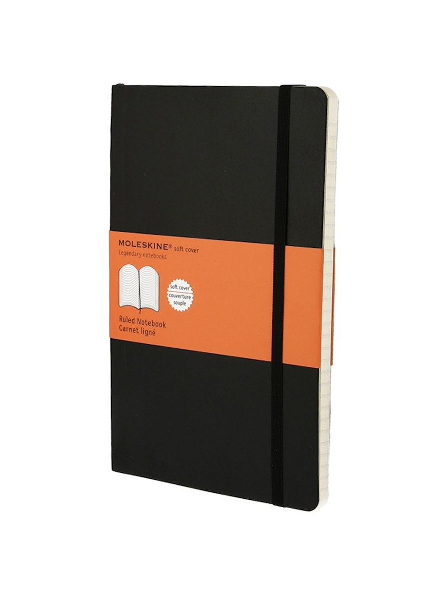 Moleskine Classic large 130х210мм 240стр. Клетка. Блокнот Moleskine Classic Soft large 130x210, 96 листов 385249. Молескин.