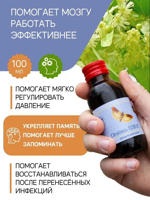 Настойка Огневка Плюс для улучшения памяти и работоспособнос…, 100 мл, фото 2