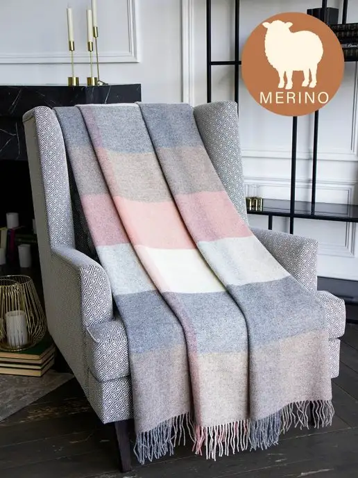 AVINAMAS Плед из шерсти австралийского мериноса DANA 140х220см, 140x220 см, фото 4