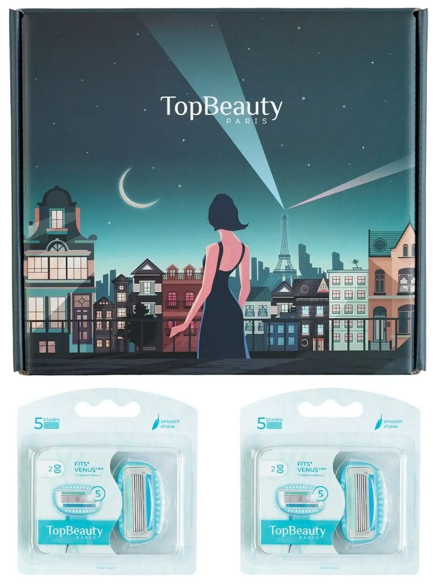 Topbeauty paris. TOPBEAUTY Paris (2 сменные кассеты), жен. Лезвия TOPBEAUTY. TOPBEAUTY Paris сменные кассеты 2 шт совместима с Venus* 1/12.