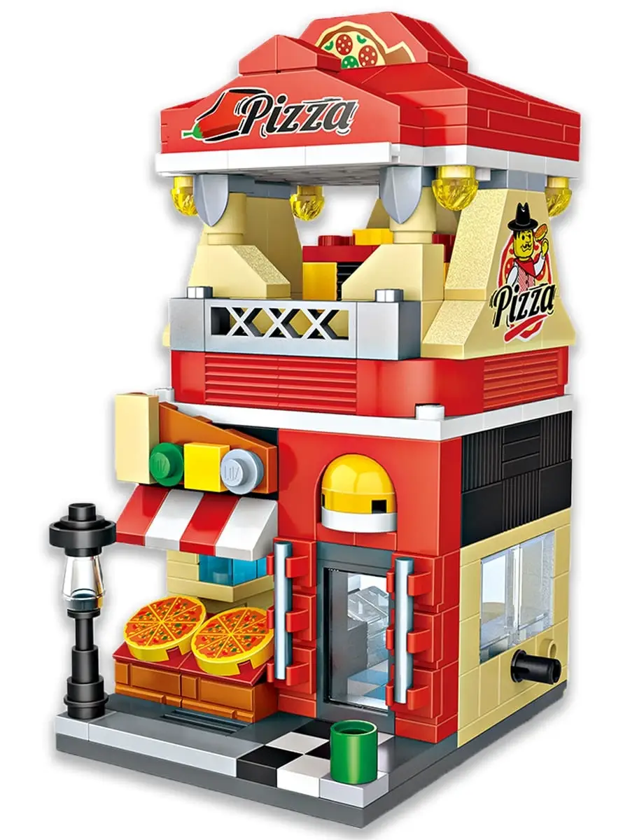 Конструктор 3D из миниблоков Пиццерия NO. 1628 Pizza shop Детям 78907737  купить в интернет-магазине Wildberries