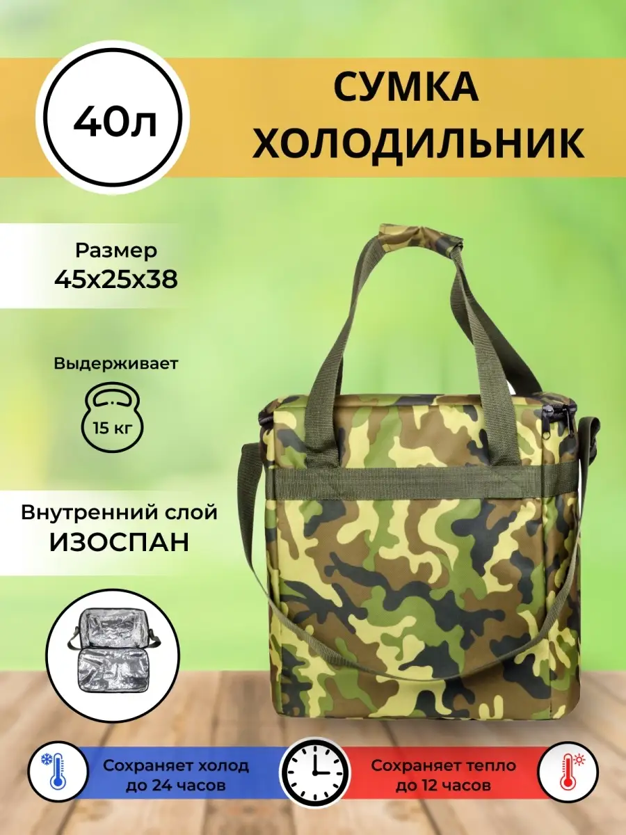 Сумка холодильник 40 л для продуктов еды лекарств UNGAI 79000386 купить за  1 654 ₽ в интернет-магазине Wildberries