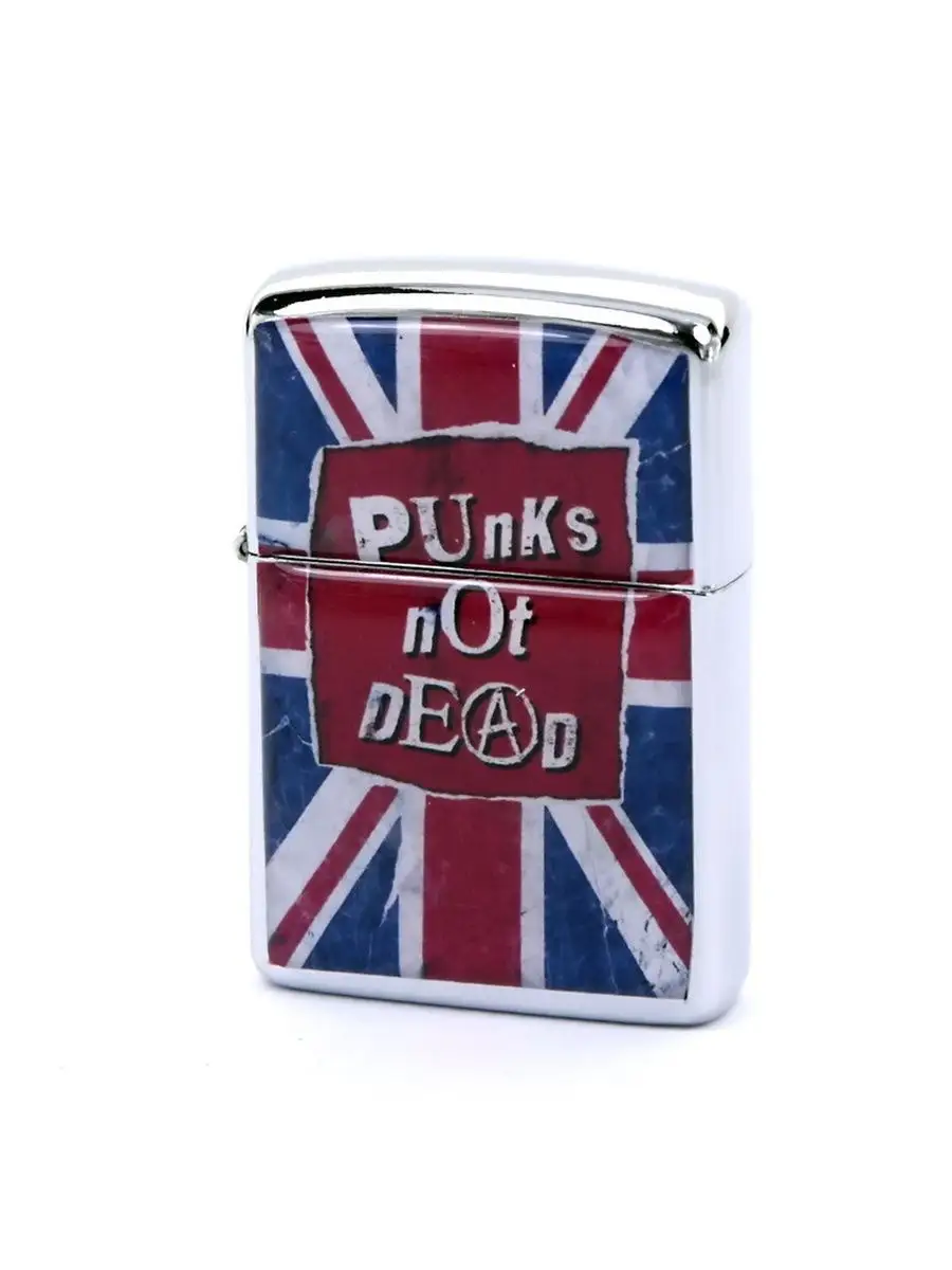 РОК-ПОЗИТИФ Зажигалка Punks Not Dead на британском флаге (226)