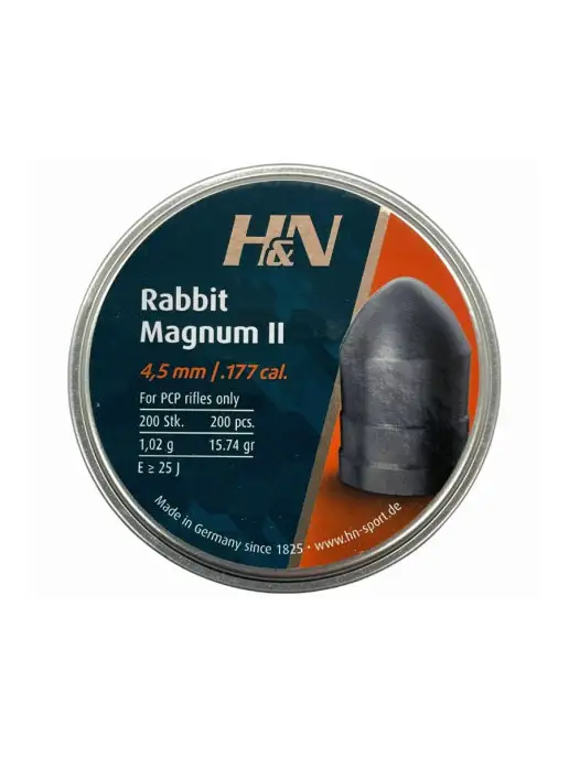 H&N Пули Rabbit Magnum II 4,5 мм, 1,02 г (200 штук), 1,02 г, фото 2
