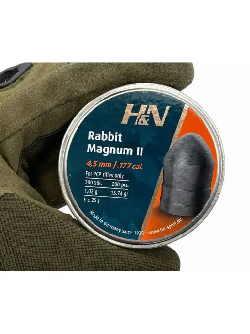 H&N Пули Rabbit Magnum II 4,5 мм, 1,02 г (200 штук), 1,02 г, фото 4