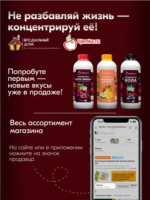 Djemka Морс Черная смородина 1кг, натуральная основа для напитка, 1 кг, фото 7