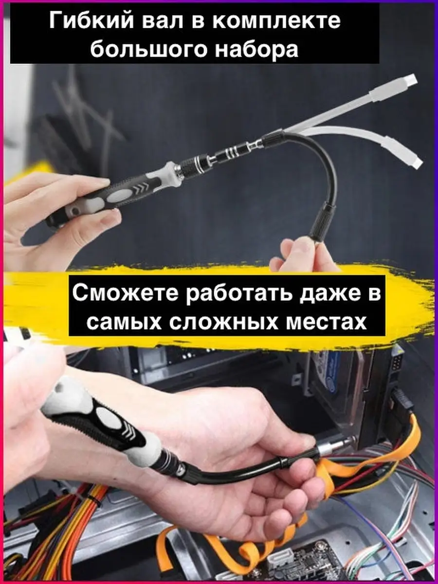 Набор инструментов отверток для точных работ 117 в 1 BiSmart 79063888  купить за 579 ₽ в интернет-магазине Wildberries