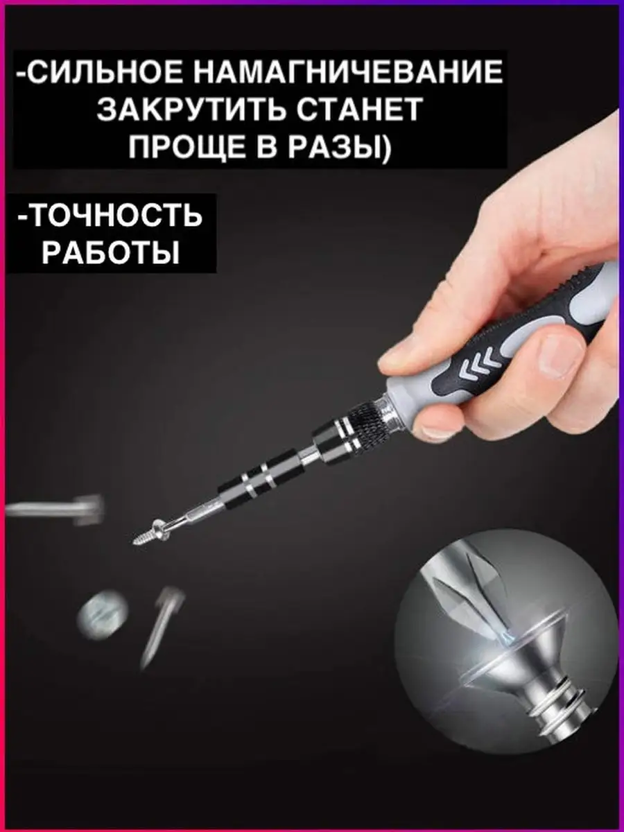 Набор инструментов отверток для точных работ 117 в 1 BiSmart 79063888  купить за 579 ₽ в интернет-магазине Wildberries