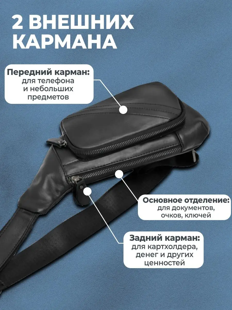 Сумка поясная нагрудная бананка из кожи MaxCase 79122726 купить за 1 638 ₽  в интернет-магазине Wildberries