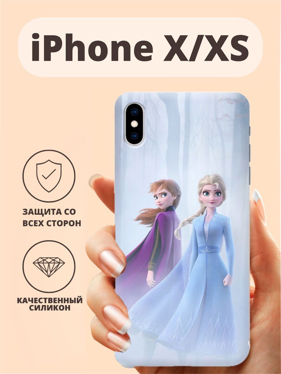 Чехол для iPhone X XS 398 холодное сердце эльза и анна ТвойГаджет 79156292  купить за 296 ₽ в интернет-магазине Wildberries