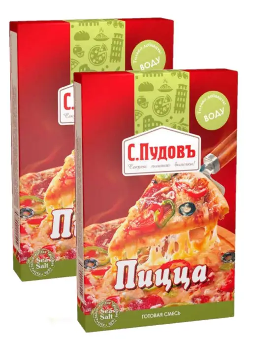 С.ПУДОВЪ - Смесь для выпечки пицца,350г, 350 г