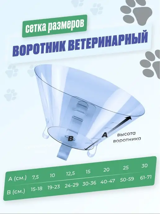 Храброе Сердце Ветеринарный воротник для кошек и собак Для ветклиник 10 шт, 10 шт, фото 3