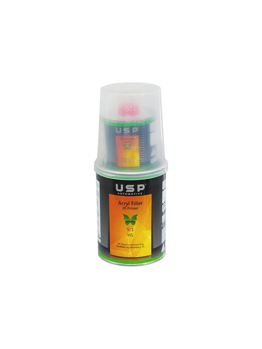 USP Automotive Грунт-наполнитель акриловый USP HS 5 1 белый 0,8 + 0,16 л, 160 мл