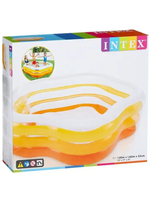 Intex Бассейн надувной 56495NP "Summer colors pool", 185х180, 185x180, фото 3