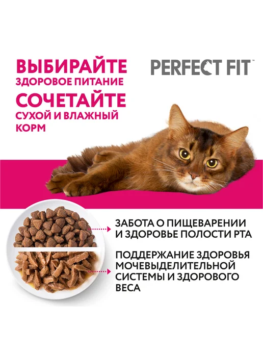 PERFECT FIT Влажный корм для котят до года, курица в соусе 28х75 гр, 28x75, 75 г, фото 6