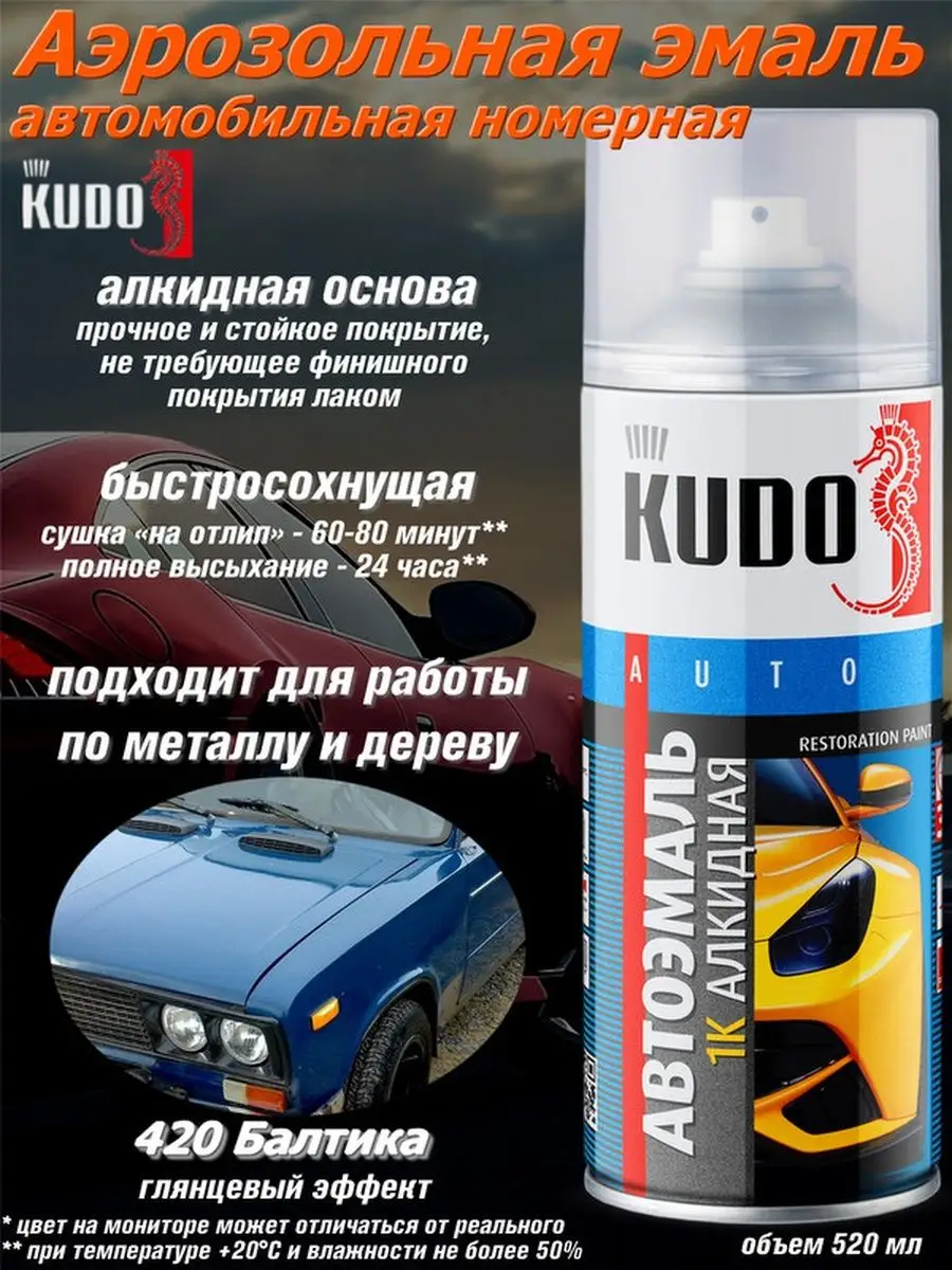 Автомобильная эмаль цвета 420 Балтика KUDO 79472331 купить за 407 ₽ в  интернет-магазине Wildberries