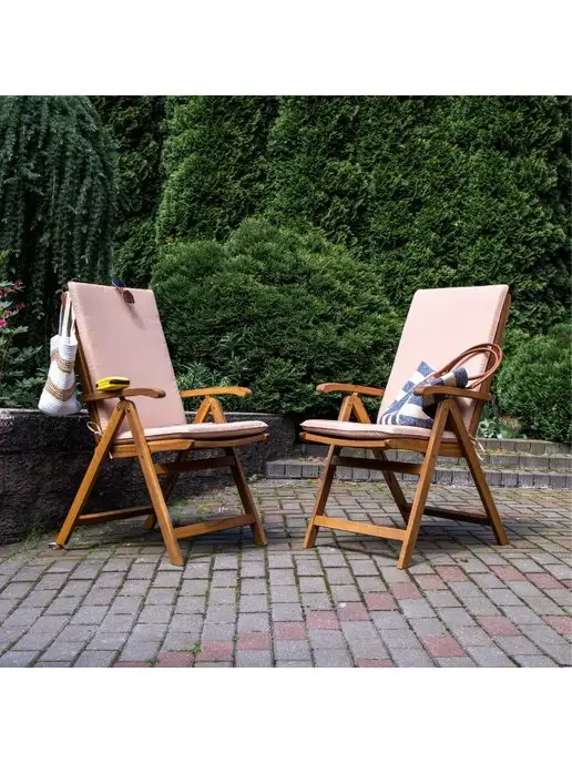 Fieldmann Комплект из 2-х складных садовых кресел, коричневый, фото 4