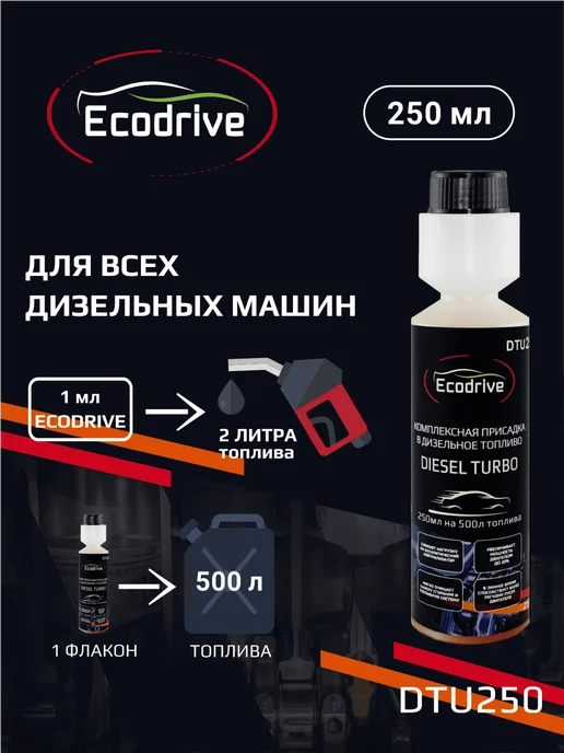 EcoDrive Комплексная присадка в дизельное топливо DTU250, вариант, фото 3