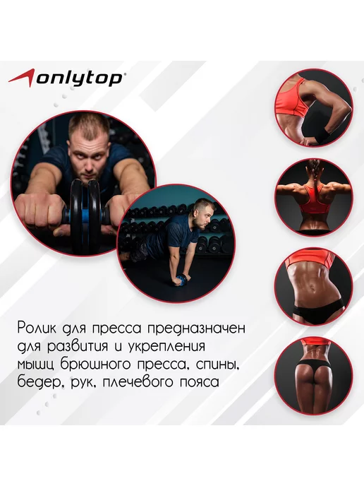 onlytop Ролик для пресса, тренажер для спорта, голубой, фото 3